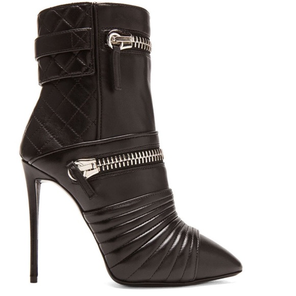 Giuseppe Zanotti Shoes - Giuseppe Zanotti Olinda Black Leather Quilted Boot